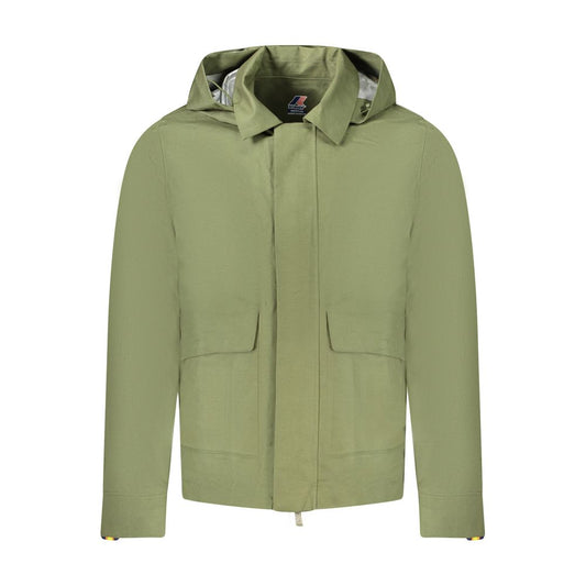 K-WAY Green Linen Men Jacket K-WAY