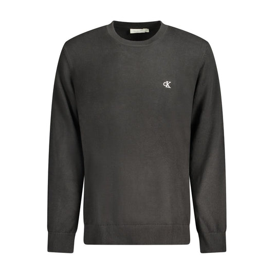 Calvin Klein Black Cotton Men Sweater Calvin Klein
