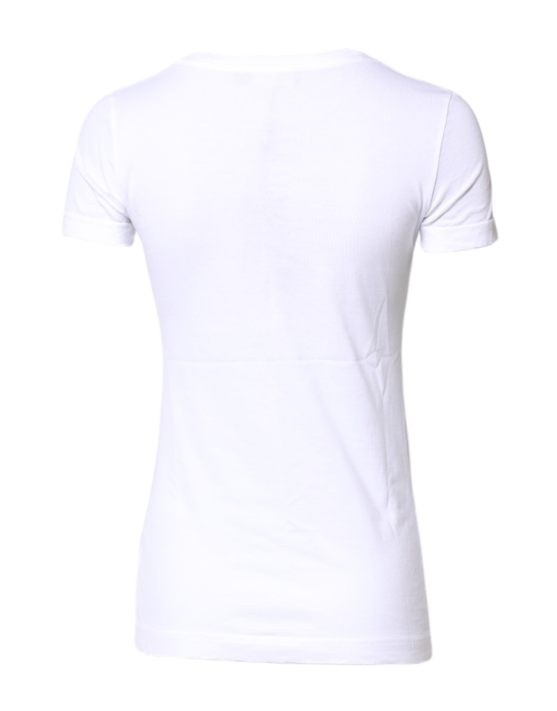 Dolce & Gabbana White Cotton Crew Neck Short Sleeves T-shirt Dolce & Gabbana