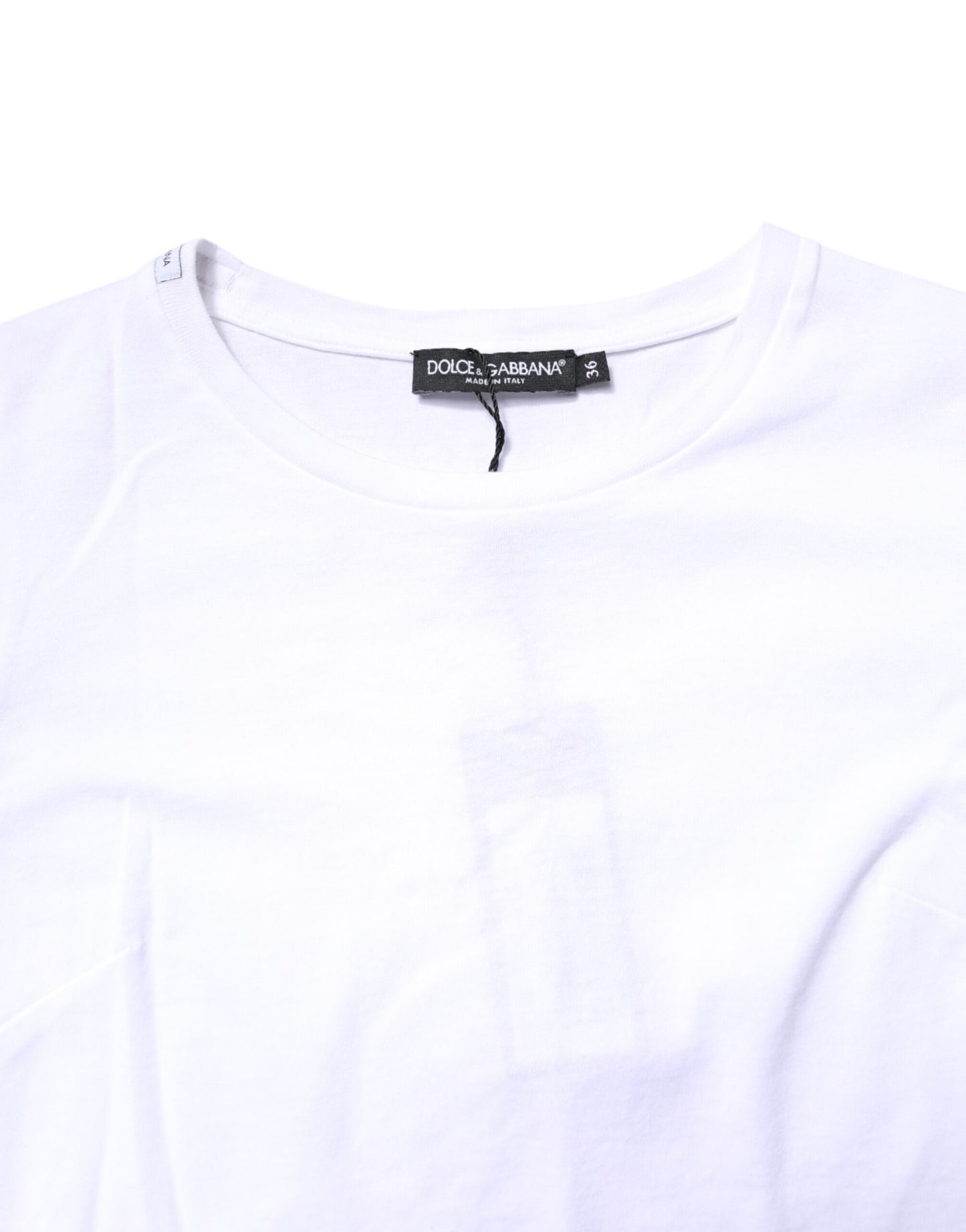Dolce & Gabbana White Cotton Crew Neck Short Sleeves T-shirt Dolce & Gabbana
