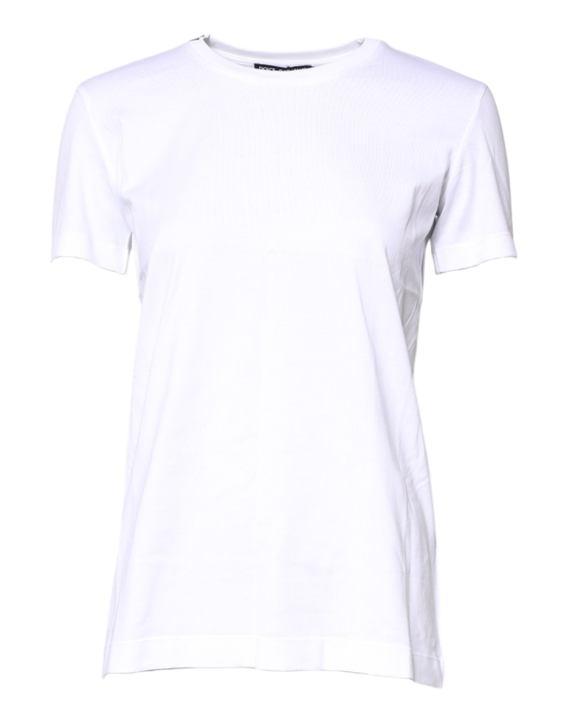 Dolce & Gabbana White Cotton Crew Neck Short Sleeves T-shirt Dolce & Gabbana