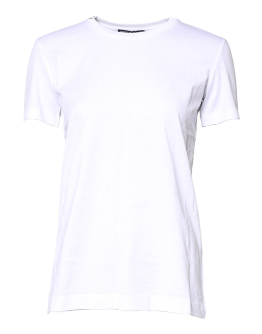 Dolce & Gabbana White Cotton Crew Neck Short Sleeves T-shirt Dolce & Gabbana