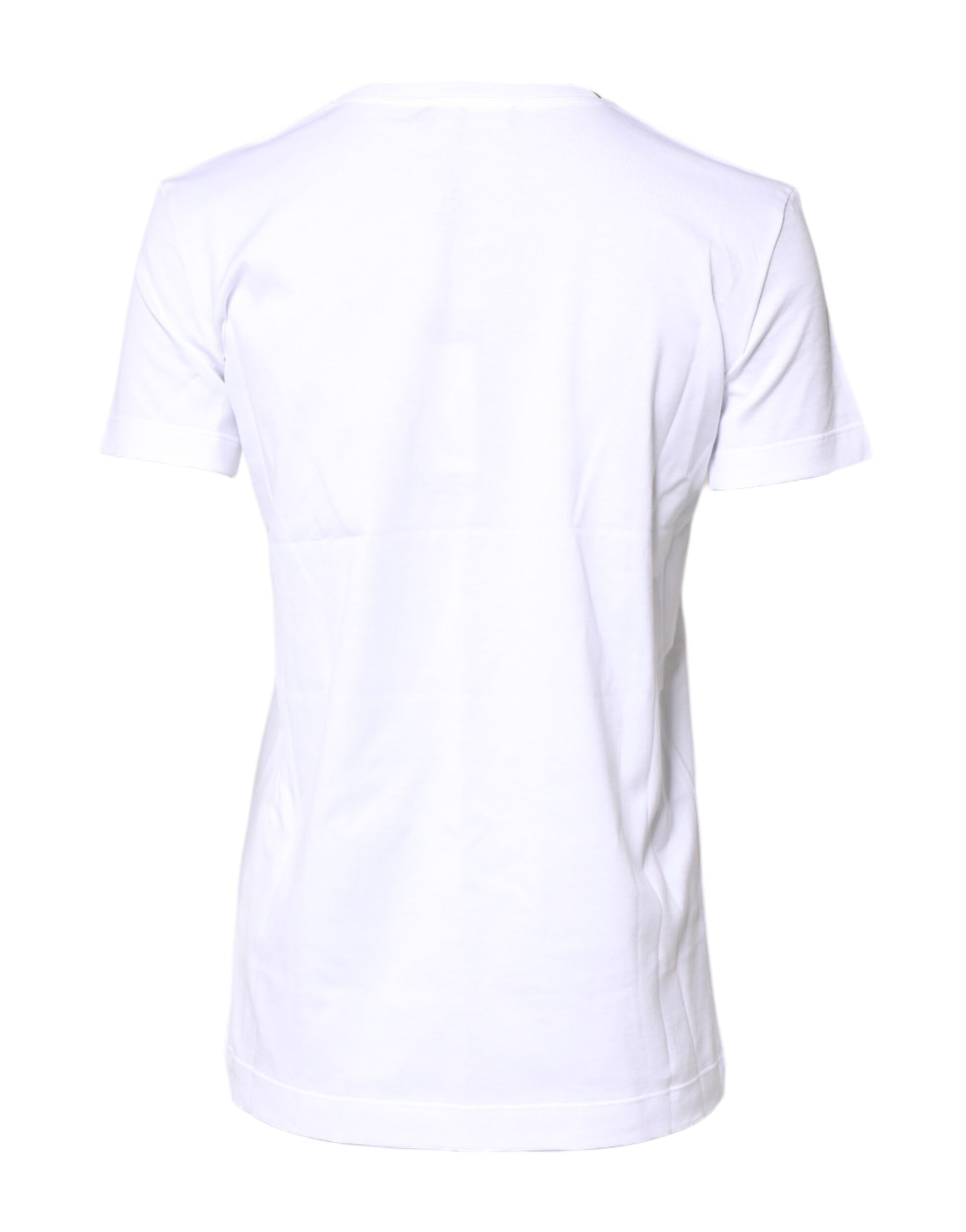 Dolce & Gabbana White Cotton Crew Neck Short Sleeves T-shirt Dolce & Gabbana