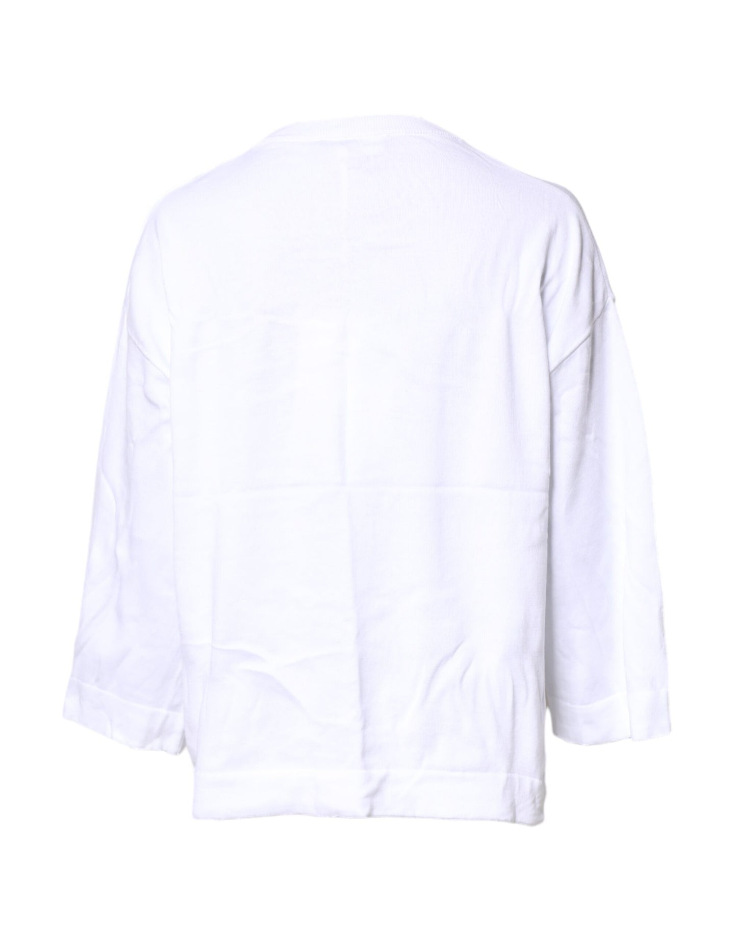 Love Moschino White Graphic Print Cotton Long Sleeves T-shirt Love Moschino