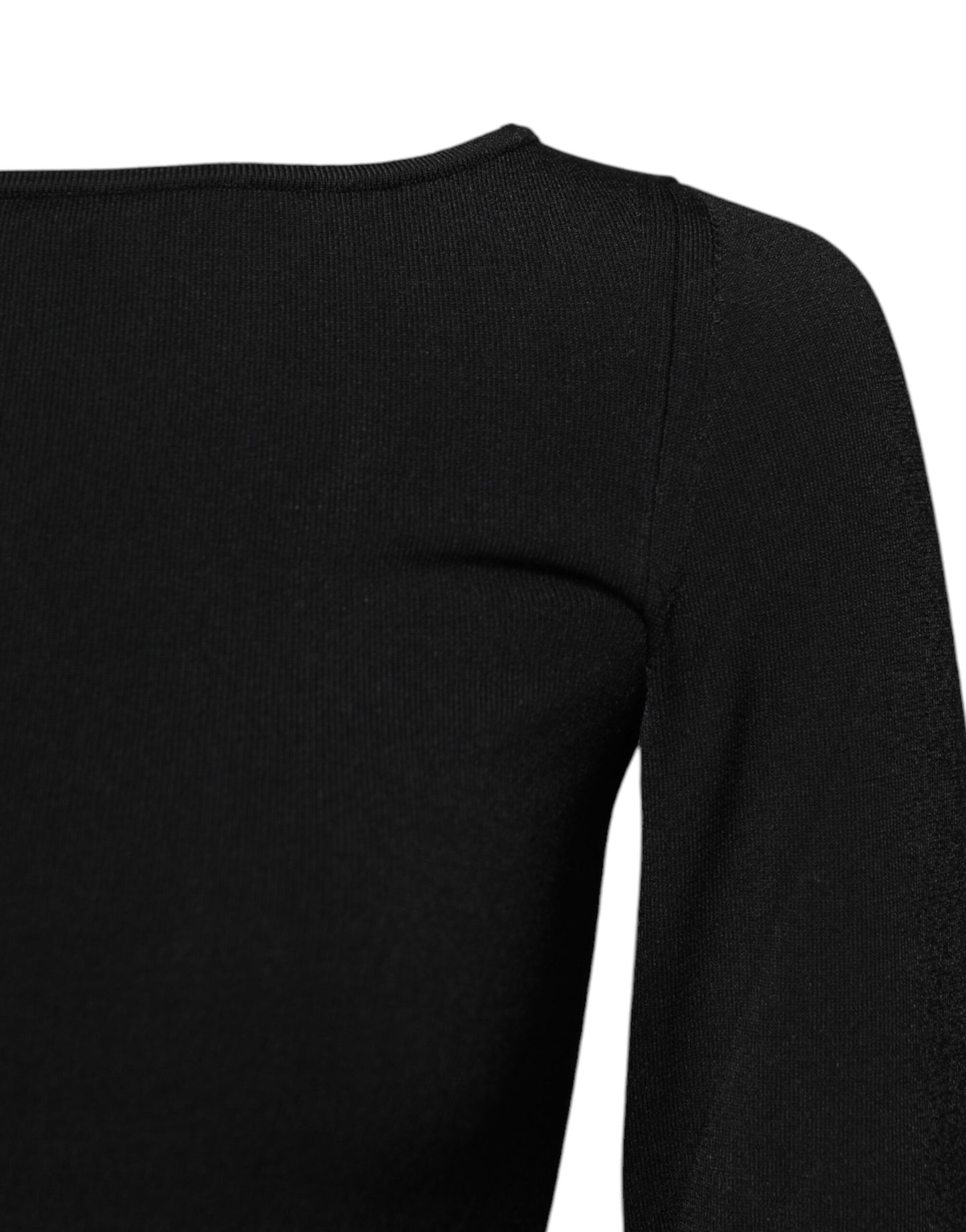 Dolce & Gabbana Black Viscose Long Sleeves Pullover Top Dolce & Gabbana