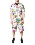 Dolce & Gabbana White Cartoon Print Cotton Men Pajama Set Sleepwear - Eljoys Fashion 