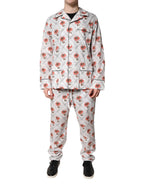 Dolce & Gabbana Multicolor Floral Print Cotton Pajama Set Sleepwear