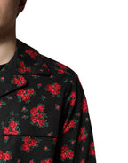Dolce & Gabbana Black Floral Print Cotton Men Pajama Set Sleepwear - Eljoys Fashion 