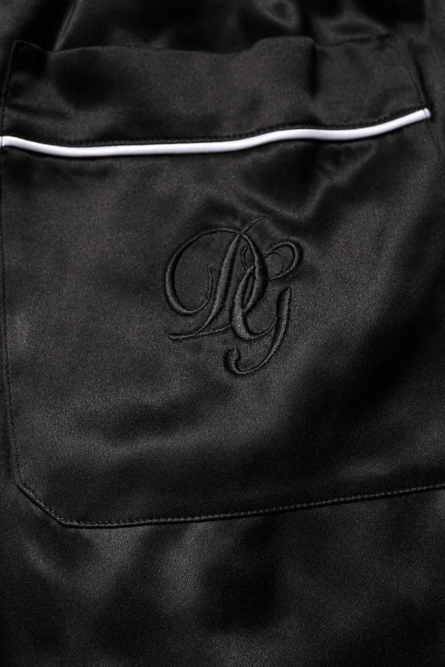 Dolce & Gabbana Black Silk Shirt Pants Pajama Set Sleepwear Dolce & Gabbana