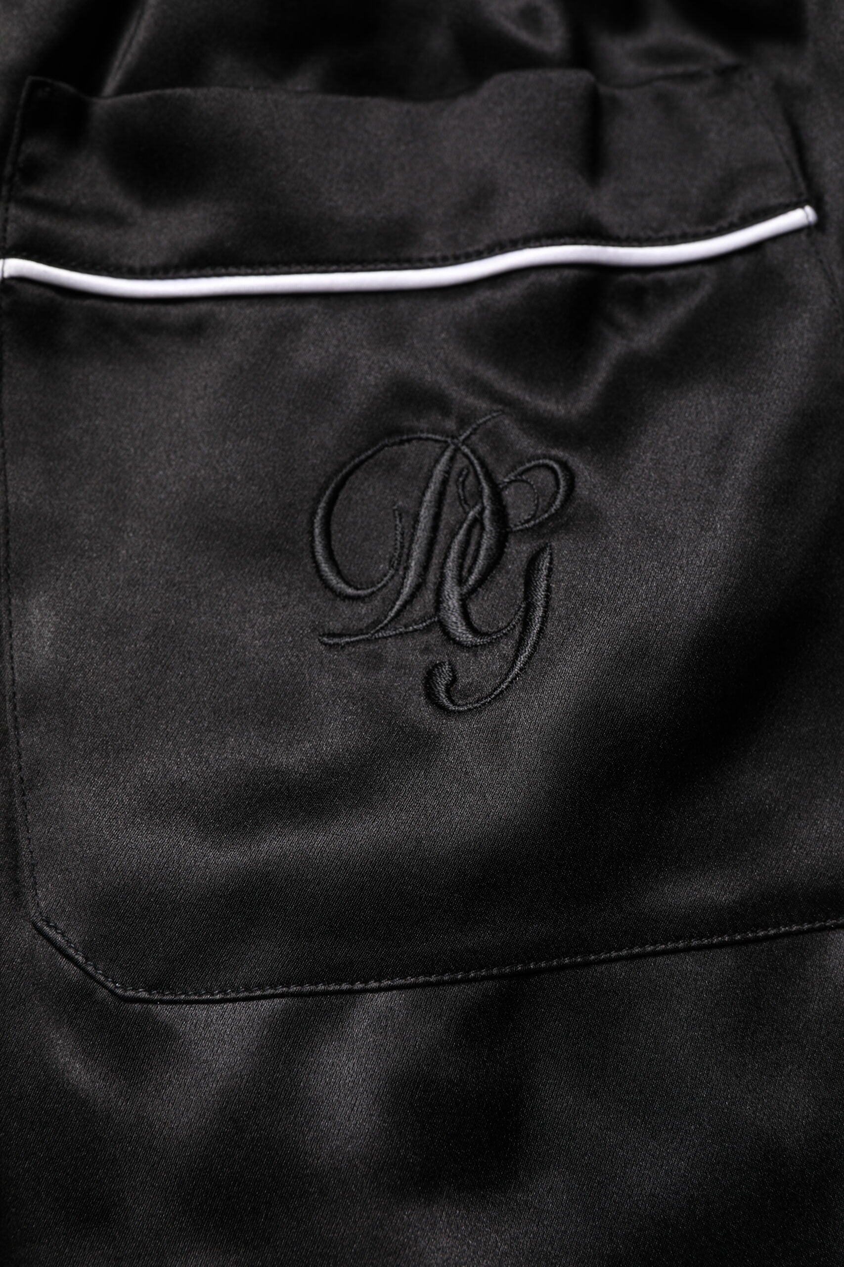 Dolce & Gabbana Black Silk Shirt Pants Pajama Set Sleepwear Dolce & Gabbana