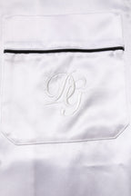 Dolce & Gabbana White Satin Silk Men Pajama Set Sleepwear