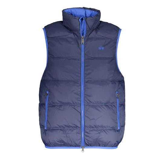 La Martina Blue Polyamide Men Jacket La Martina