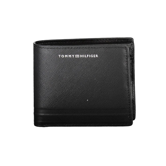 Tommy Hilfiger Black Leather Men Wallet Tommy Hilfiger