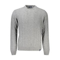 Gray wool men's sweater by North Sails, featuring a crew neck and textured knit pattern.