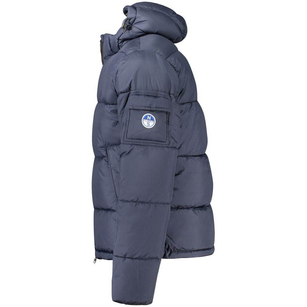 North Sails Blue Polyester Men Jacket North Sails