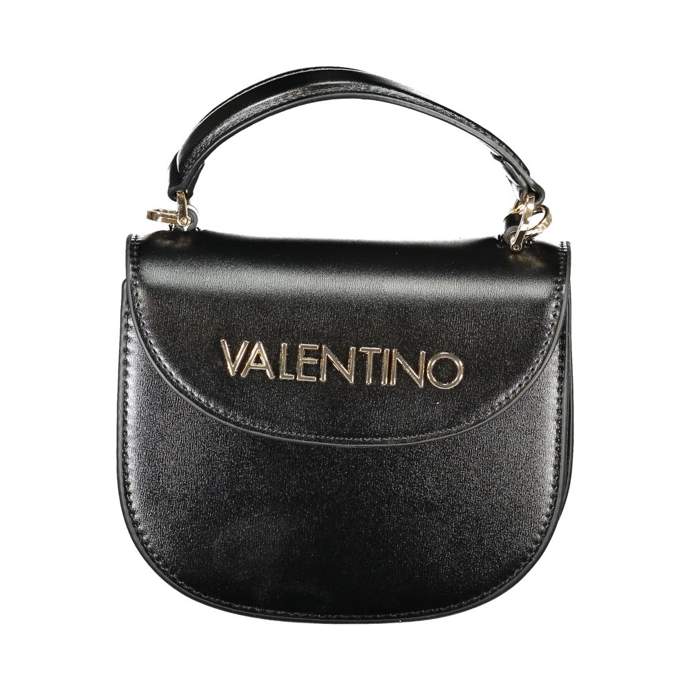 Mario Valentino Nero women's polyurethane bag with handle and shoulder strap, stylish and versatile accessory for everyday use
