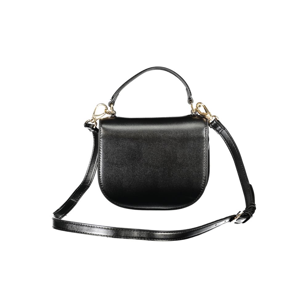 Mario Valentino Nero women's polyurethane bag with handle and shoulder strap, stylish and functional accessory for everyday use.