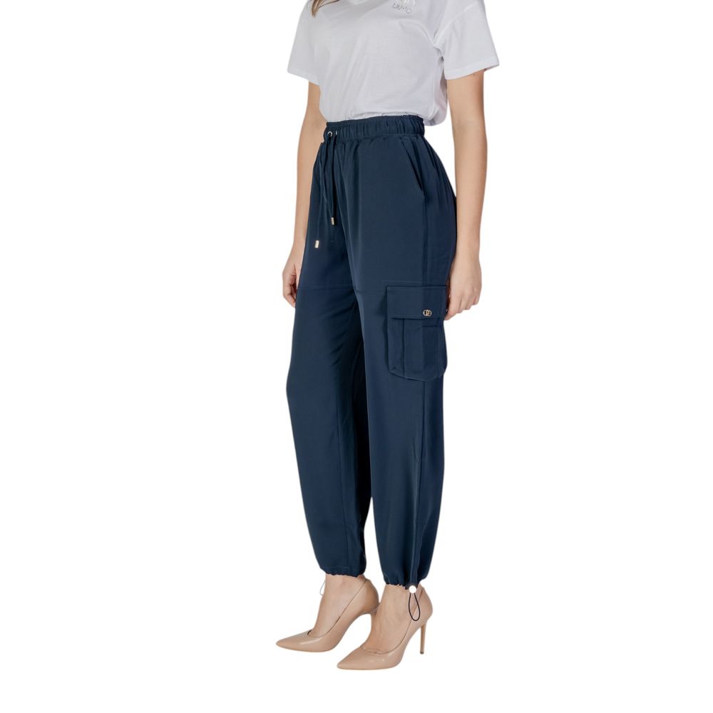 Liu Jo Blue Polyester Pant Liu Jo