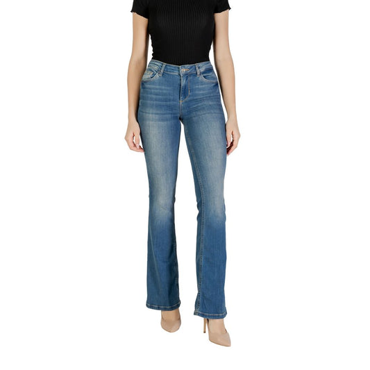 Liu Jo Blue Cotton Bootcut Jean Liu Jo