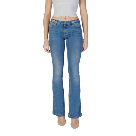 Liu Jo Light Blue Cotton Bootcut Jean Liu Jo
