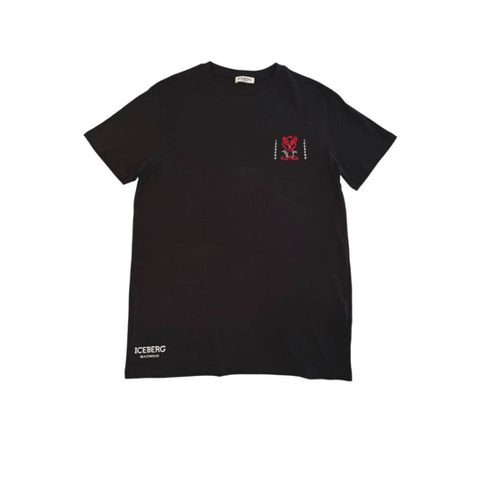 Iceberg Black Cotton Men T-Shirt Iceberg