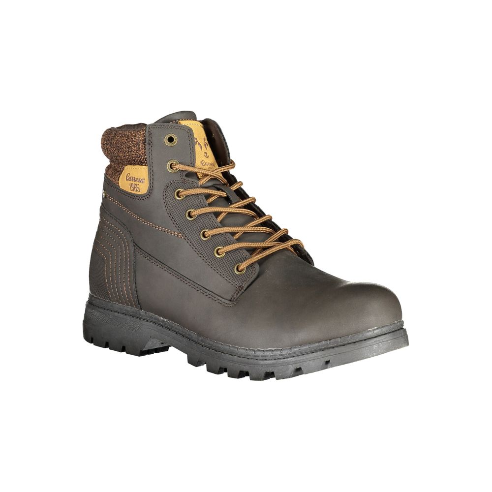 Carrera brown polyurethane men's boot with sturdy sole and ankle-high design, perfect for casual or outdoor wear.
