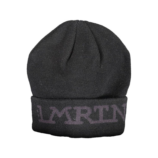 La Martina Black Acrylic Men Cap La Martina