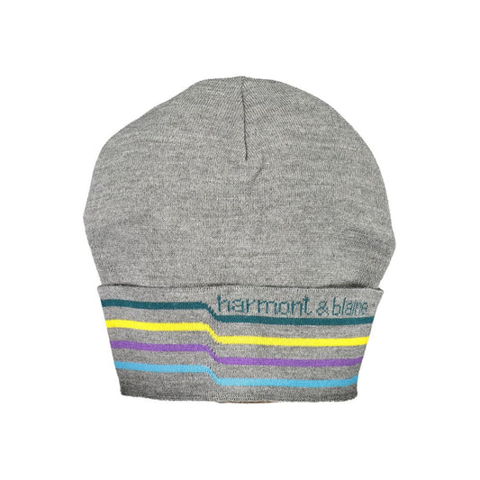 Harmont & Blaine Gray Wool Men Cap Harmont & Blaine
