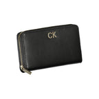 Calvin Klein elegant multi-compartment designer wallet with multiple card slots and sleek leather finish.
