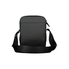 Calvin Klein sleek black shoulder bag with contrasting details, featuring a structured design and adjustable strap.