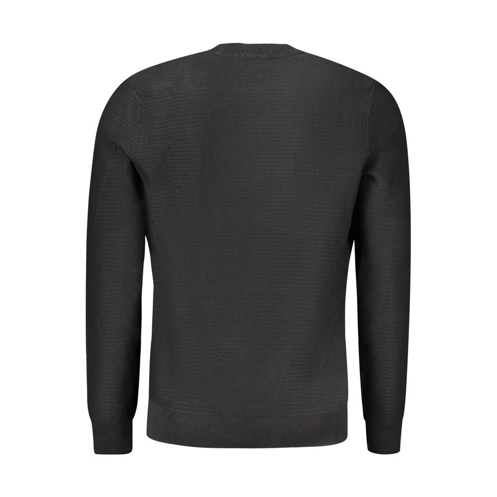 Hugo Boss Black Cotton Men Sweater Hugo Boss