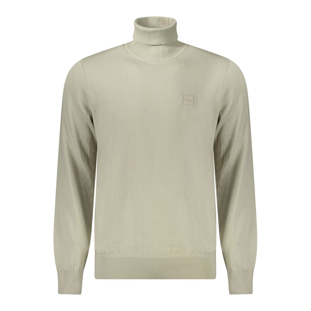 Hugo Boss Beige Cotton Men Sweater Hugo Boss