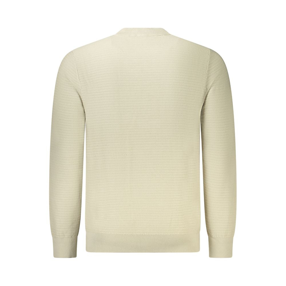 Hugo Boss Beige Cotton Men Sweater Hugo Boss