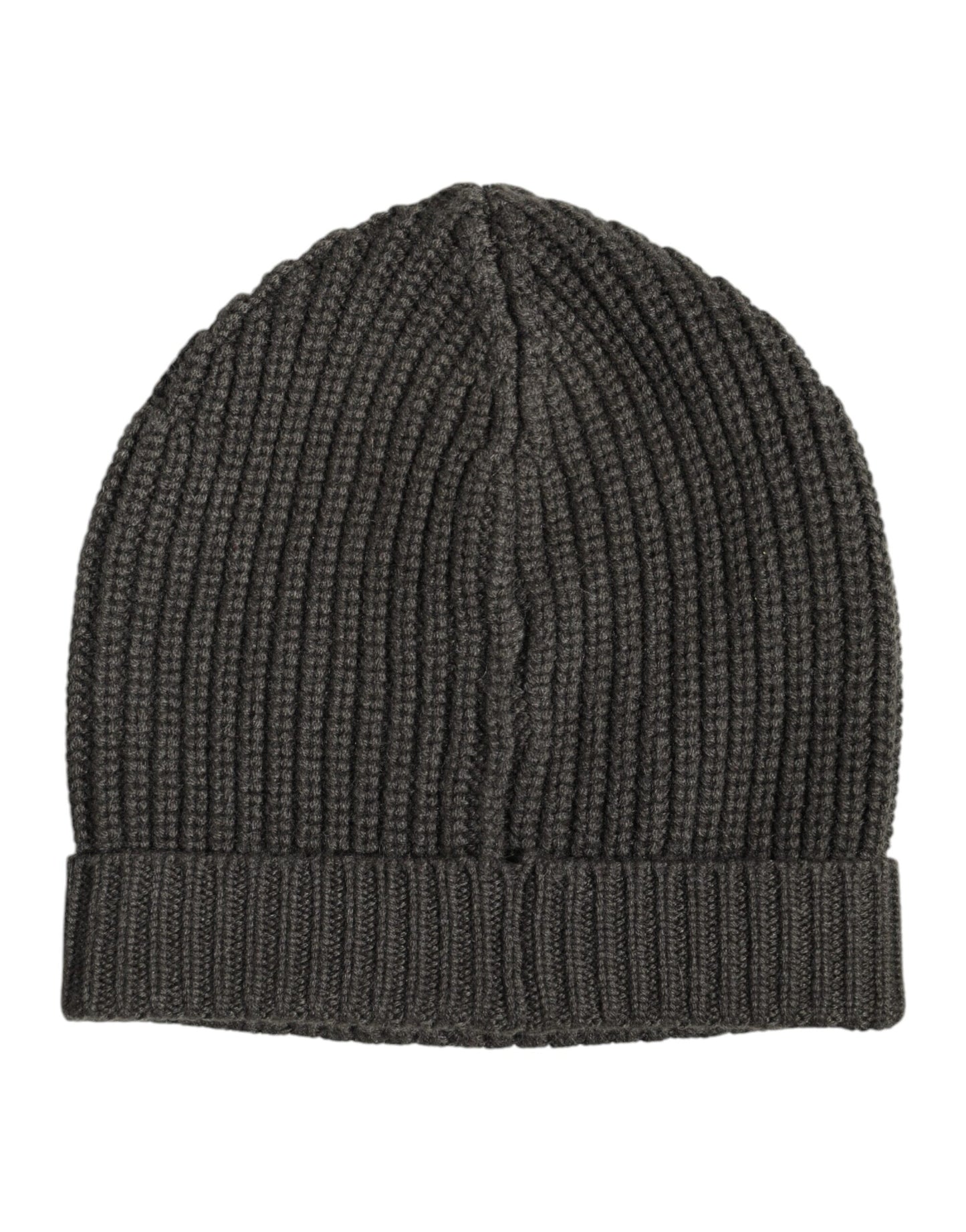 Dolce & Gabbana Dark Gray Cashmere Knit Winter Beanie Hat Dolce & Gabbana