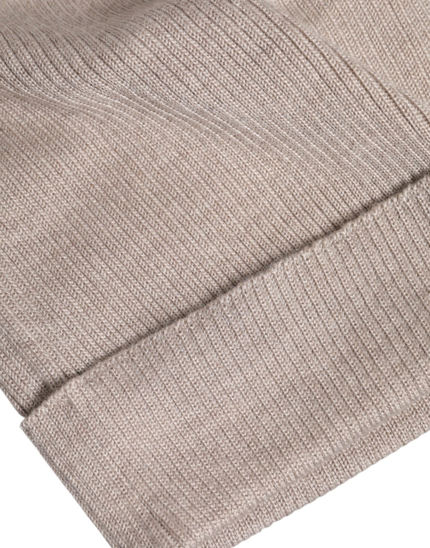 Dolce & Gabbana Beige Cashmere Knitted Winter Beanie Hat Dolce & Gabbana