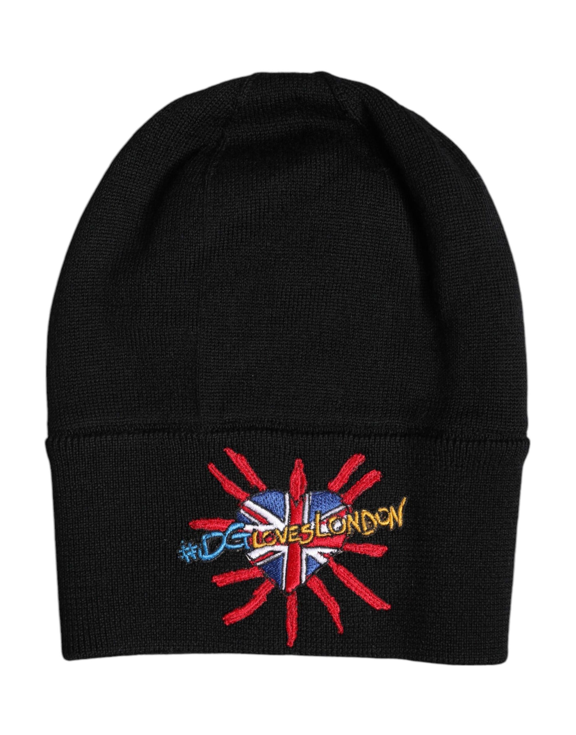 Dolce & Gabbana Black #DGLOVESLONDON Knitted Beanie Hat Dolce & Gabbana