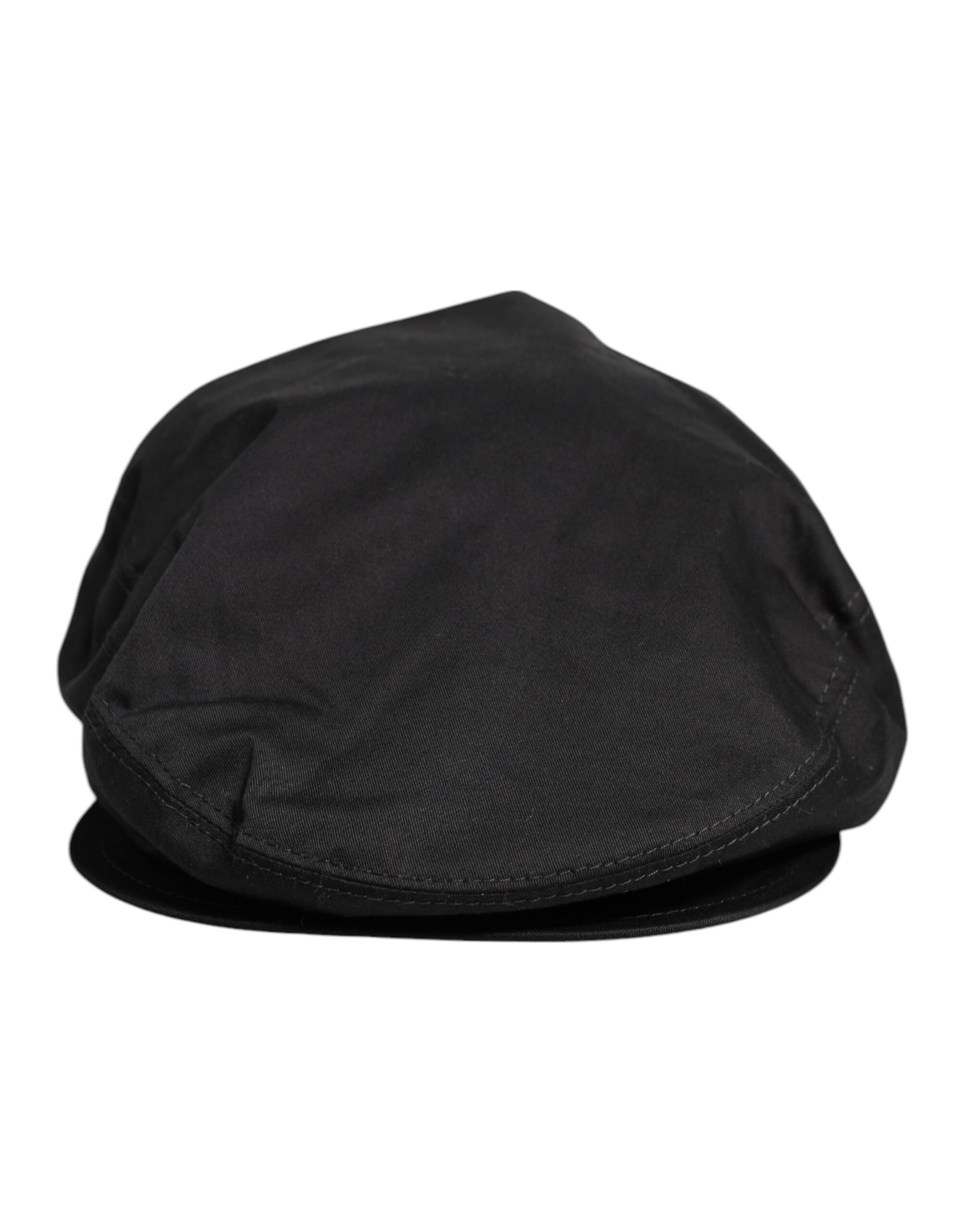 Dolce & Gabbana Black Cotton Newsboy Capello Cabbie Hat Dolce & Gabbana