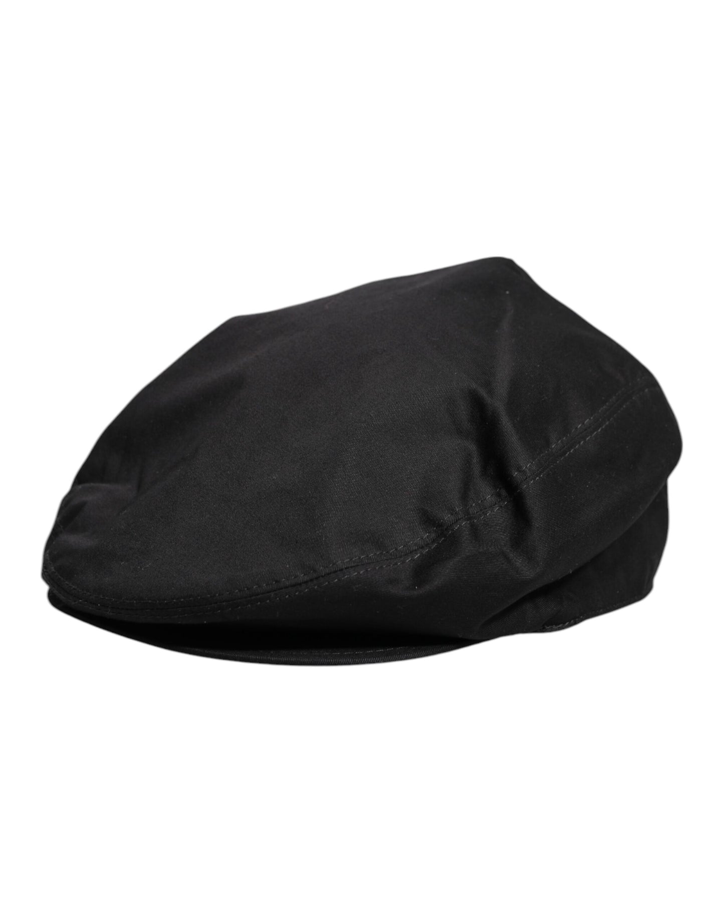 Dolce & Gabbana Black Cotton Newsboy Capello Cabbie Hat Dolce & Gabbana