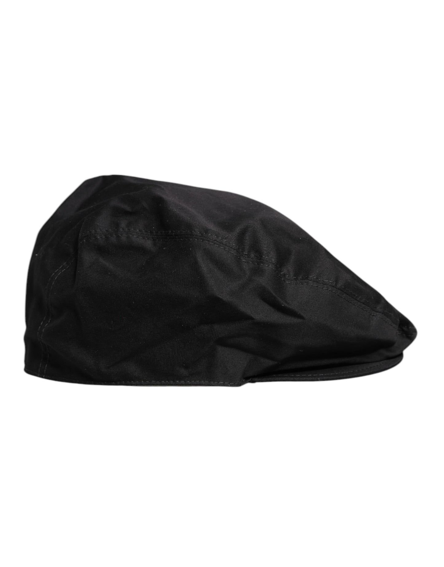 Dolce & Gabbana Black Cotton Newsboy Capello Cabbie Hat Dolce & Gabbana