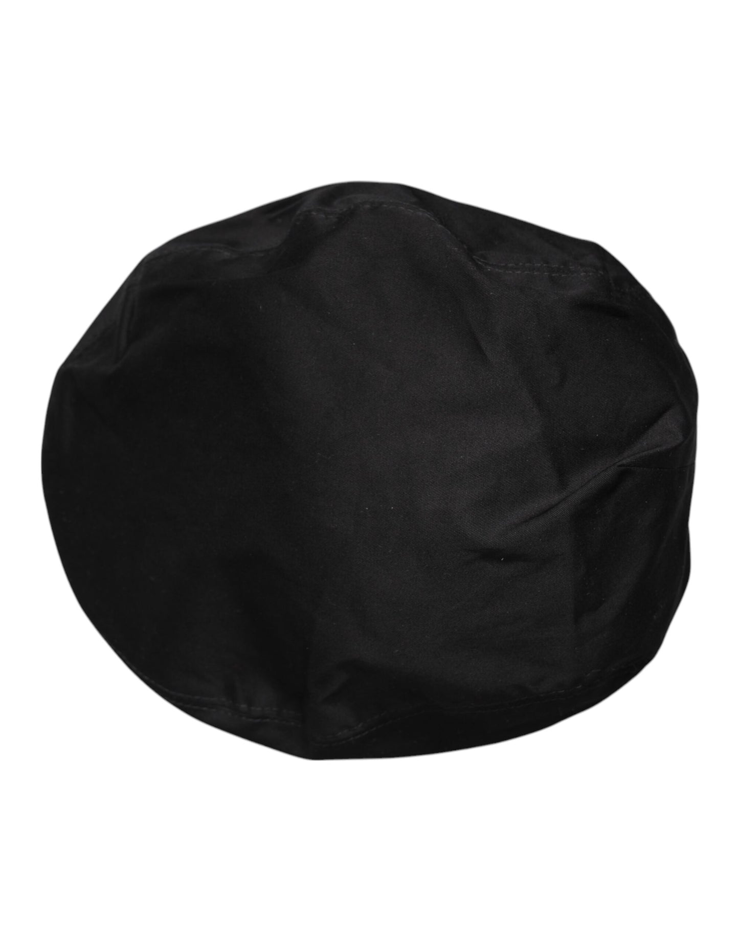 Dolce & Gabbana Black Cotton Newsboy Capello Cabbie Hat Dolce & Gabbana