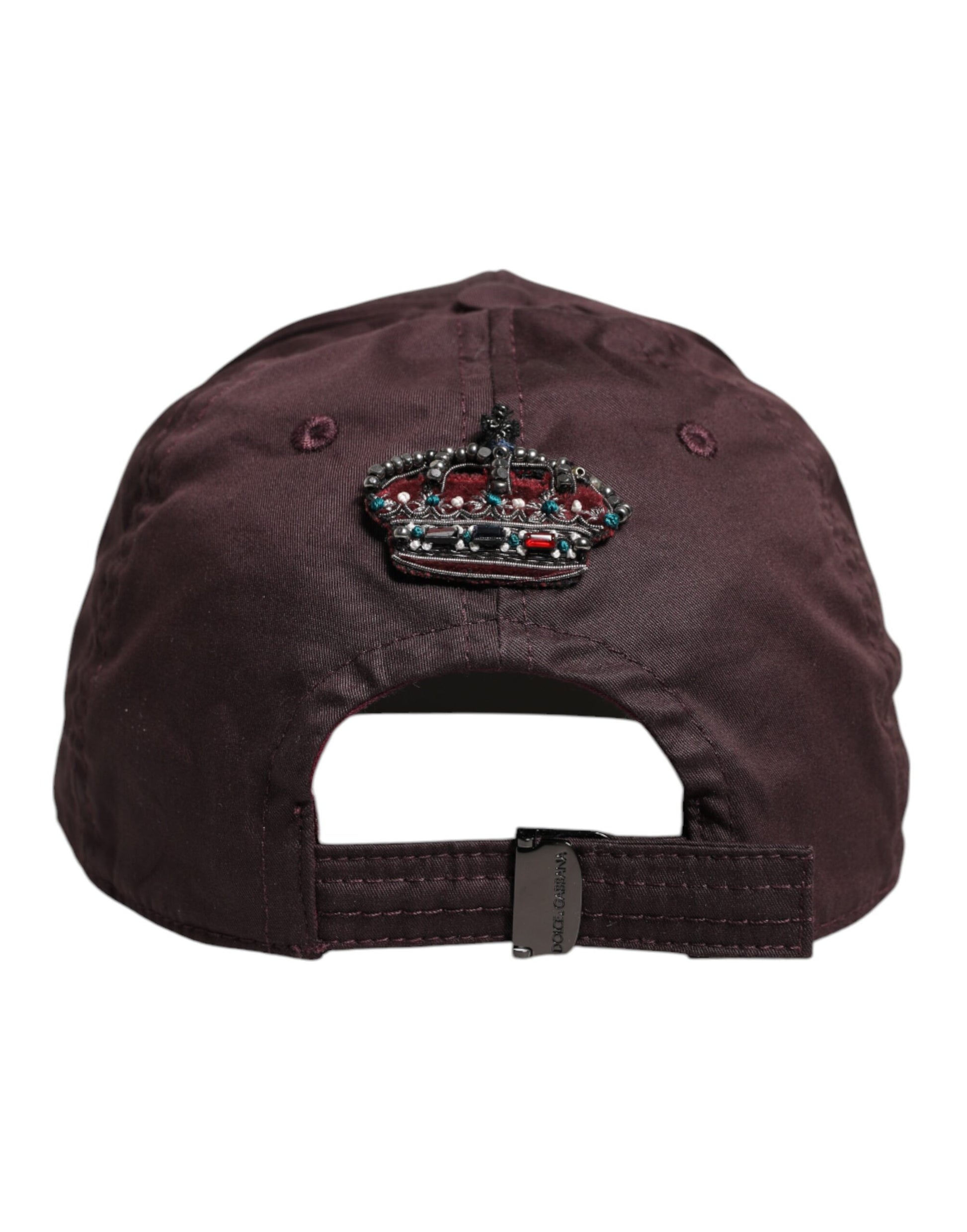 Dolce & Gabbana Brown Cotton DG Crown 6 Panels Baseball Cap Dolce & Gabbana