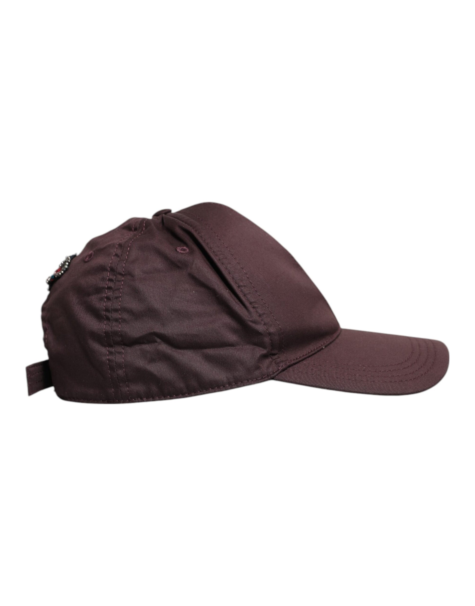 Dolce & Gabbana Brown Cotton DG Crown 6 Panels Baseball Cap Dolce & Gabbana
