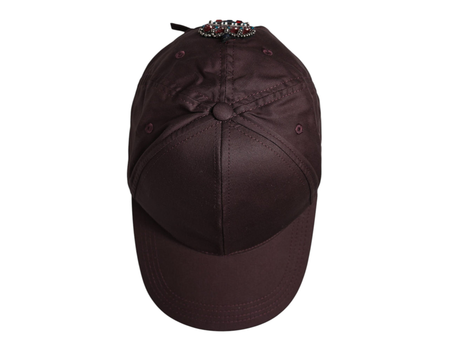 Dolce & Gabbana Brown Cotton DG Crown 6 Panels Baseball Cap Dolce & Gabbana