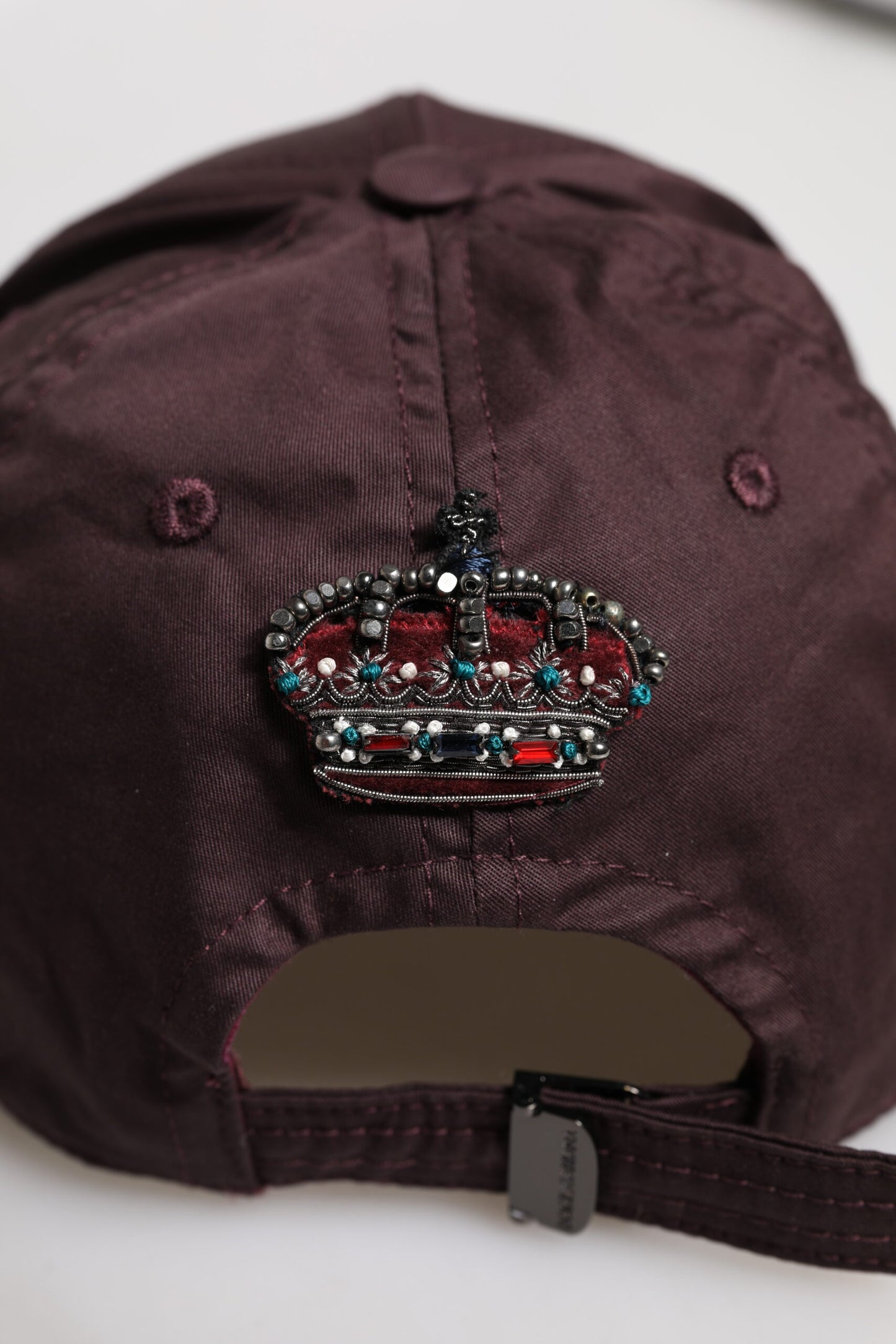 Dolce & Gabbana Brown Cotton DG Crown 6 Panels Baseball Cap Dolce & Gabbana