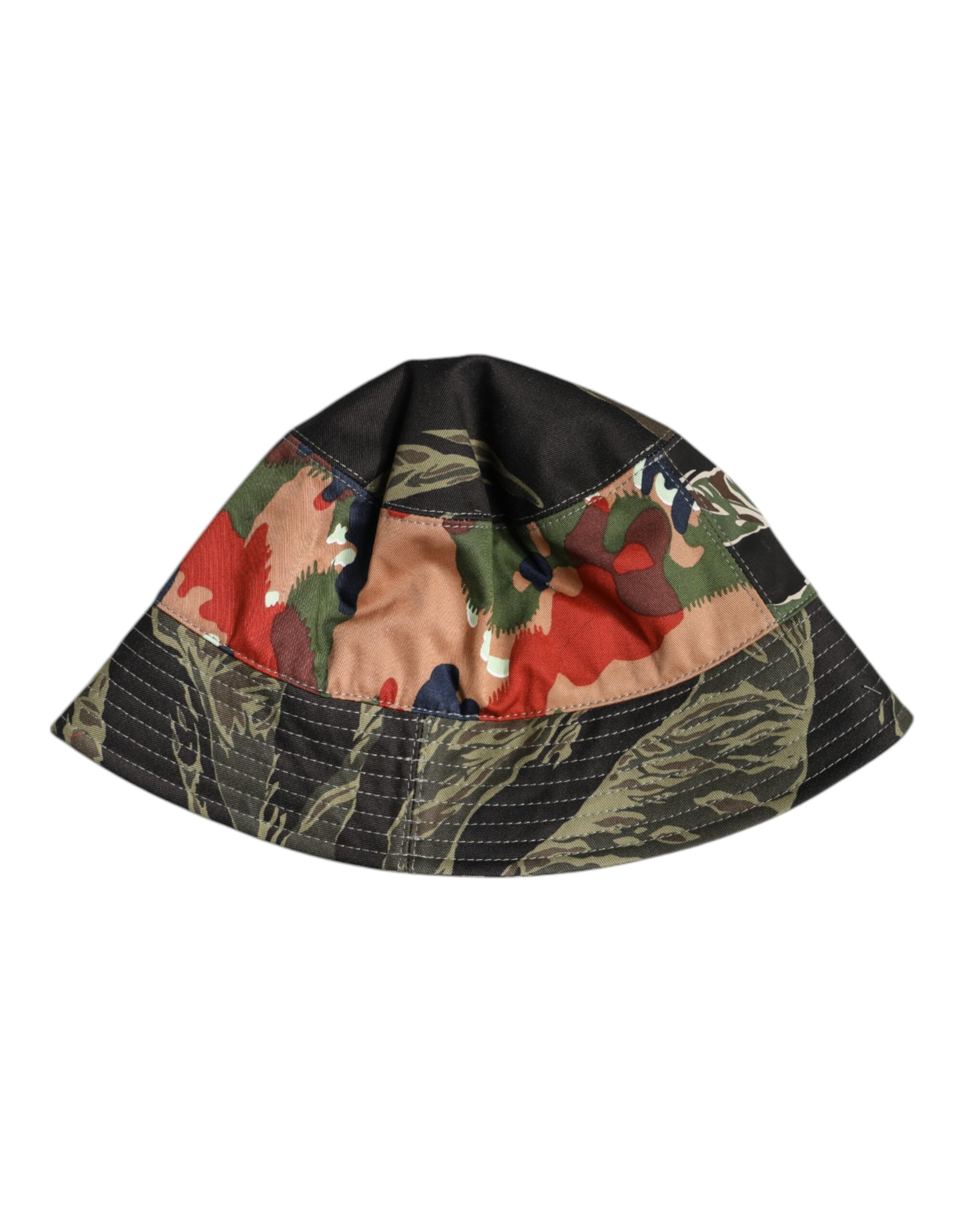 Dolce & Gabbana Multicolor DG Plaque Wide Brim Bucket Hat Dolce & Gabbana