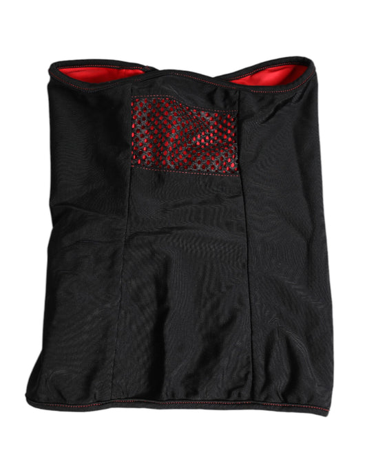 Dolce & Gabbana Black Nylon Knitted Neck Warmer Balaclava Scarf Dolce & Gabbana