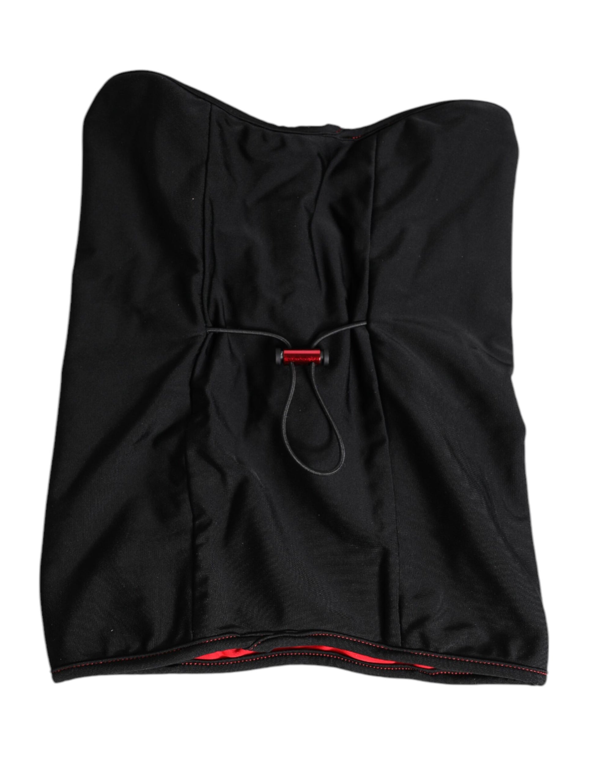 Dolce & Gabbana Black Nylon Knitted Neck Warmer Balaclava Scarf Dolce & Gabbana