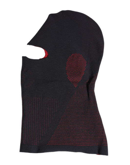Dolce & Gabbana Black Cotton Knitted Ski Mask Balaclava Hat Dolce & Gabbana