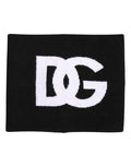 Dolce & Gabbana Black White Logo Print Knitted Neck Warmer Scarf - Eljoys Fashion 