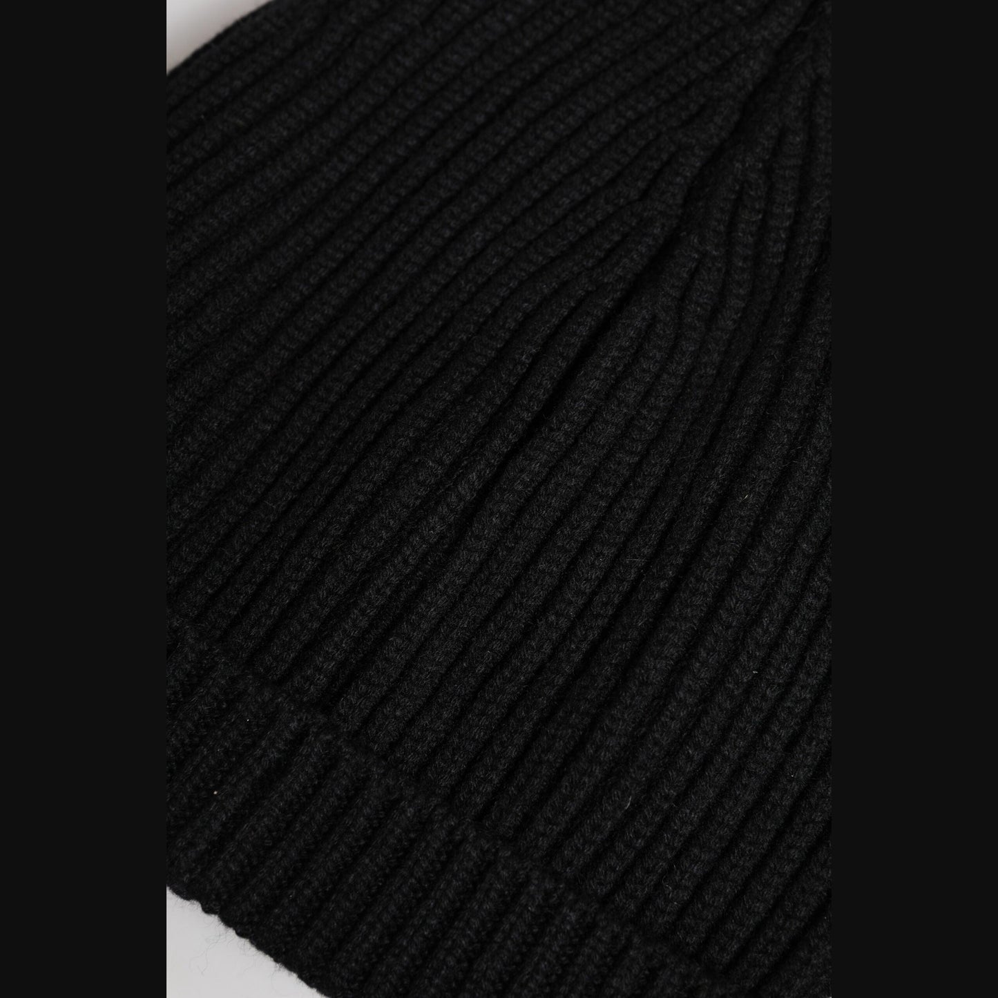Dolce & Gabbana Black Cashmere Knitted Winter Beanie Hat Dolce & Gabbana